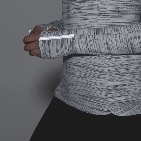 Lululemon Runderful Long Sleeve Space Dye Camo Silver Spoon Crew Neck - Picture 4 of 16